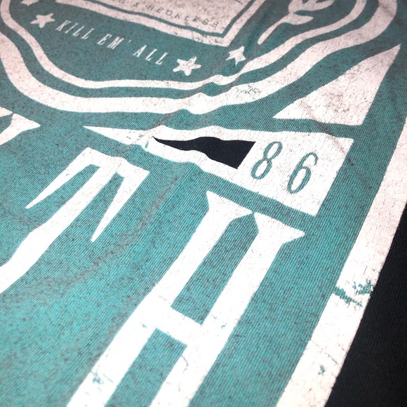 Men’s Young & Reckless Large Logo Graphic Short Sleeve T-Shirt Medium Black - Picture 3 of 5